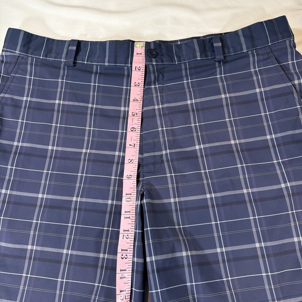 Nike Golf Dri-Fit Shorts Mens 36 Blue‎ Plaid Polyester Spandex Performance - Picture 4 of 9
